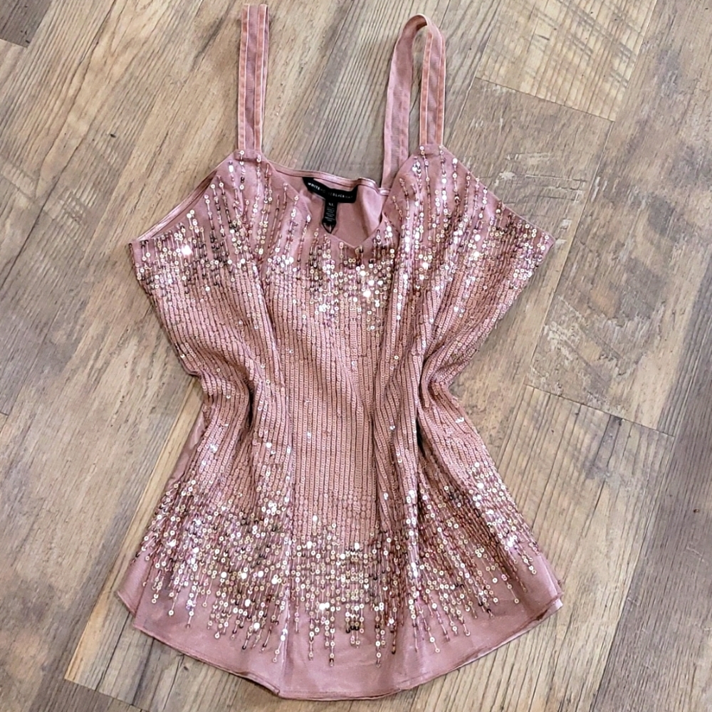 Whbm sequin camisole
